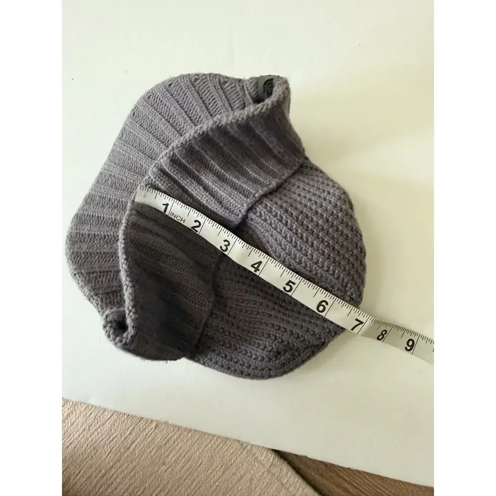 The North Face GTO Knit Buster Beanie Visor Hat - Gray - Picture 7 of 8